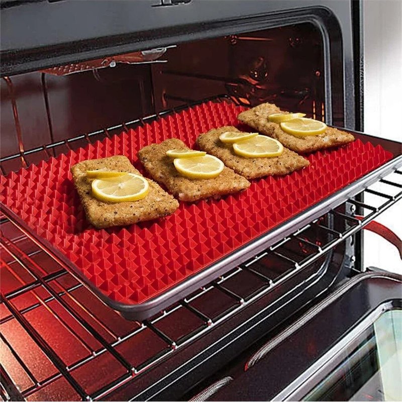 Non-Stick Silicone Pyramid Cooking Mat Baking Mat With Grid Versatile Oven BBQ Cooking Mat Heat-Resistant Mat Kitchen Tools Kitchen Gadgets - Image 3