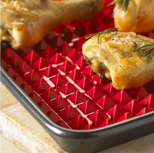 Non-Stick Silicone Pyramid Cooking Mat Baking Mat With Grid Versatile Oven BBQ Cooking Mat Heat-Resistant Mat Kitchen Tools Kitchen Gadgets - Image 5