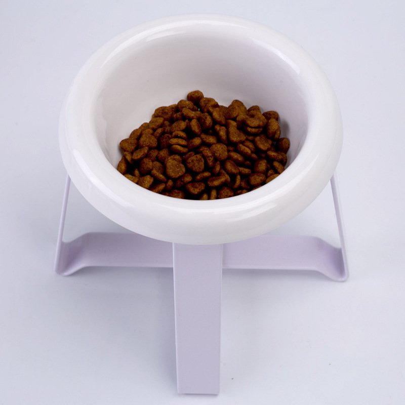 Pet Bowls Creative Antislip Cat Feeding Bowl Cat Food Bowl With Iron Stand 2 In 1 Pet Food Water Feeder Pet Feeding Supplies - Image 3