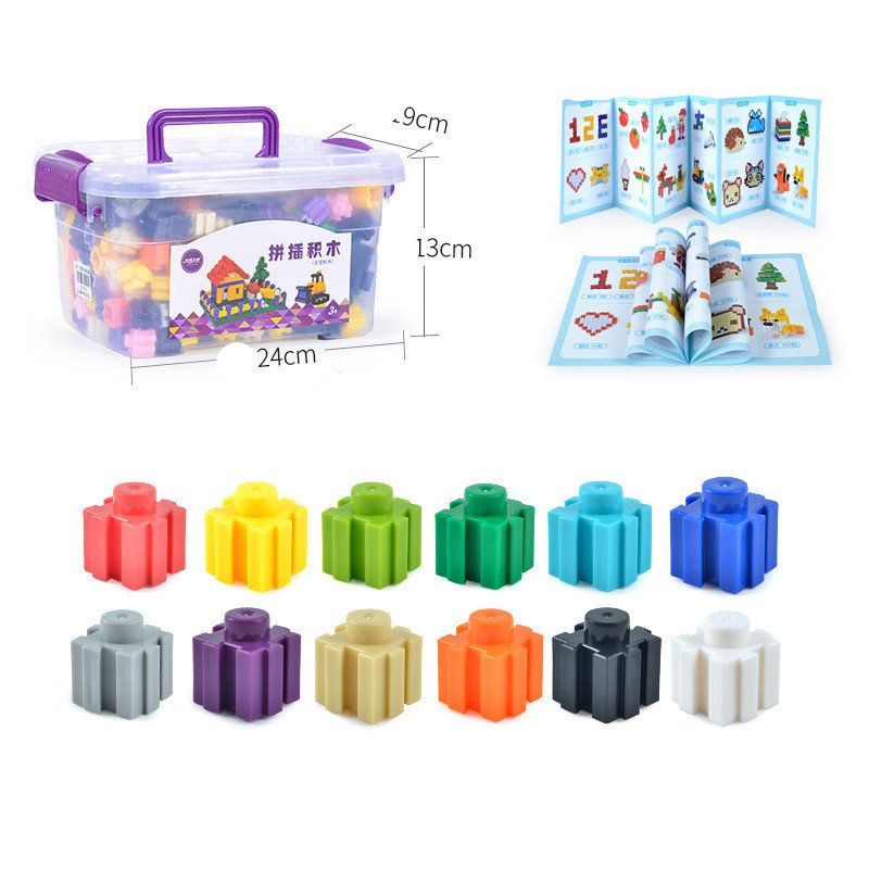Particle Building Blocks Children's Fight Inserting Baby Early Education Educational Toys - Image 3