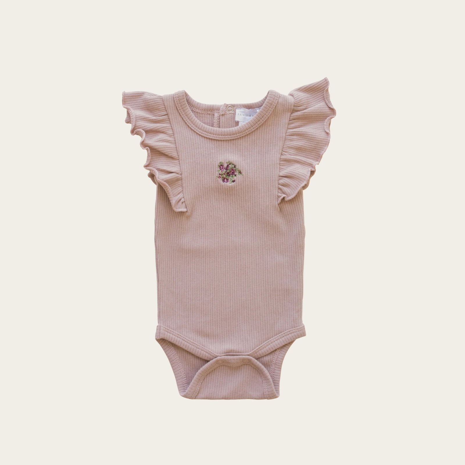 Rose Grey Embroidered Knitting Baby Kids Clothing - Image 2