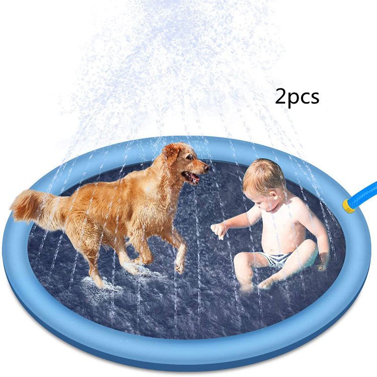Non-Slip Splash Pad For Kids And Pet Dog Pool Summer Outdoor Water Toys Fun Backyard Fountain Play Mat - Image 4