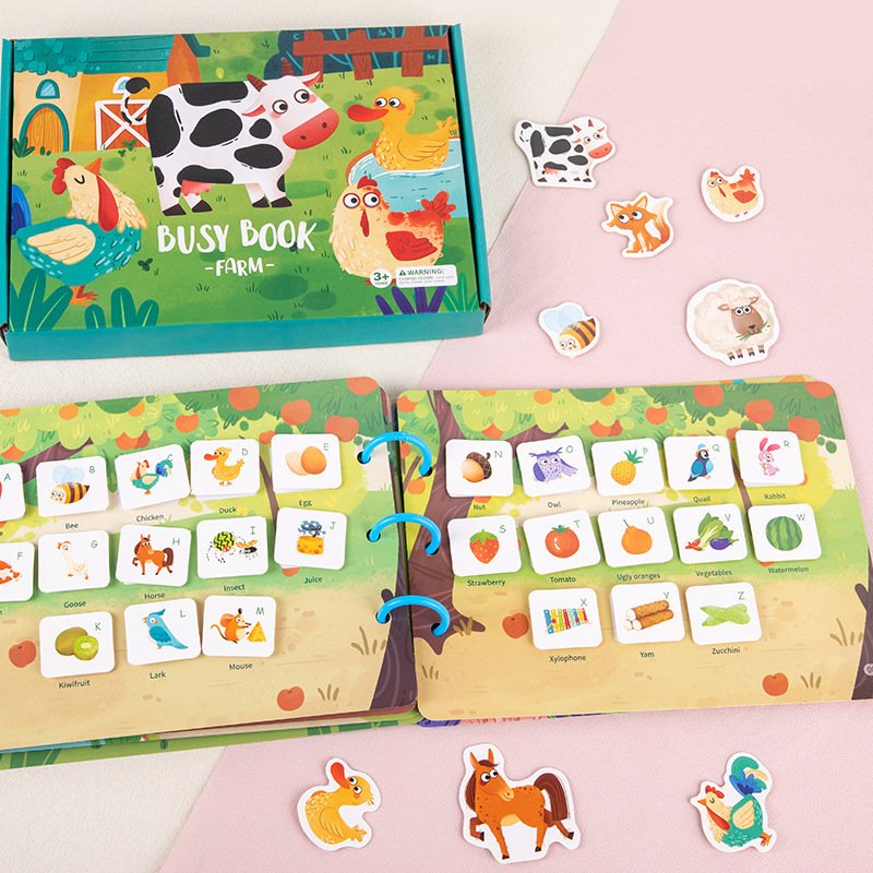Children's Enlightenment Animal Sticker Book Puzzle Educational Toys Baby Montessori Early Education - Image 9
