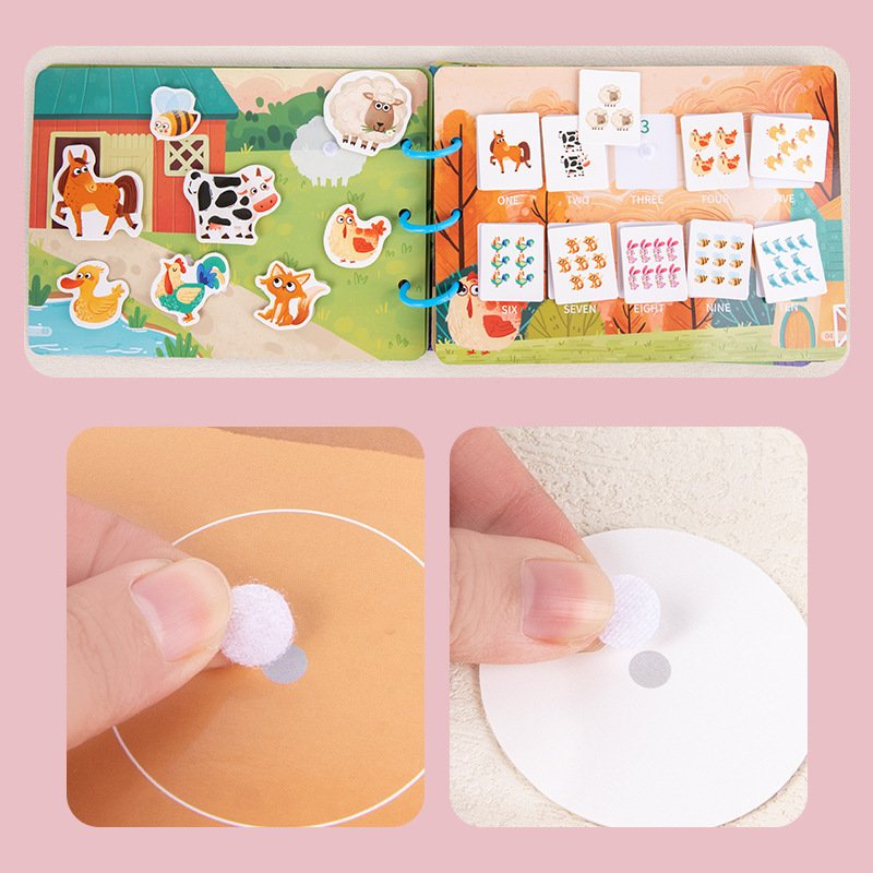 Children's Enlightenment Animal Sticker Book Puzzle Educational Toys Baby Montessori Early Education - Image 2